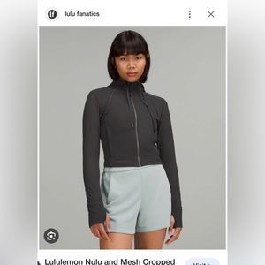 Lululemon mesh and Nulu define jacket cropped